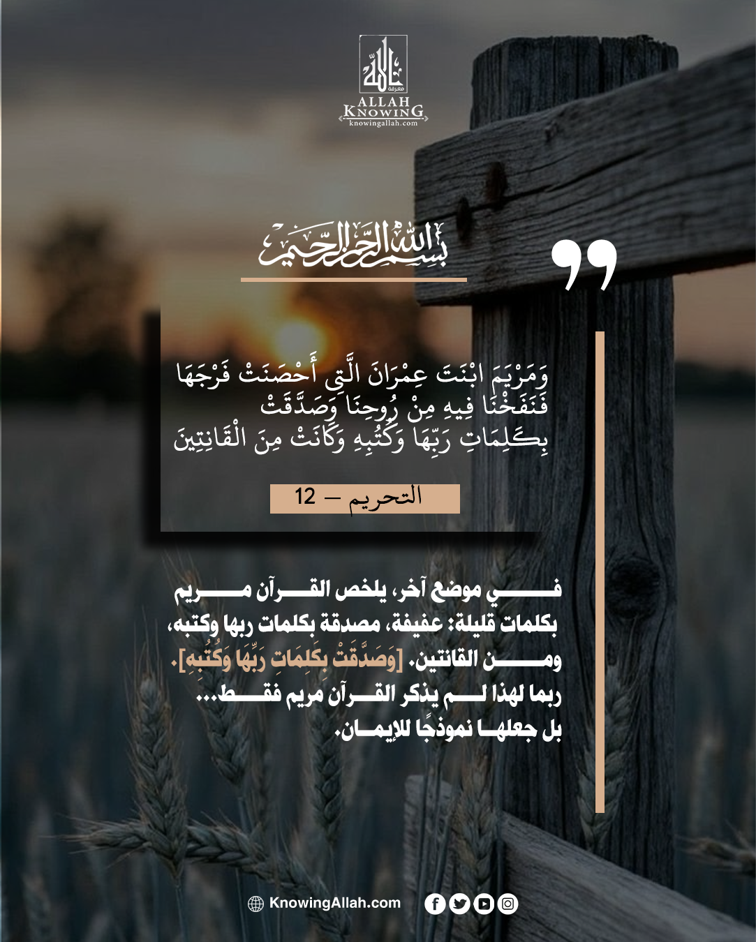 كيف يلخص القرآن شخصية مريم؟ 