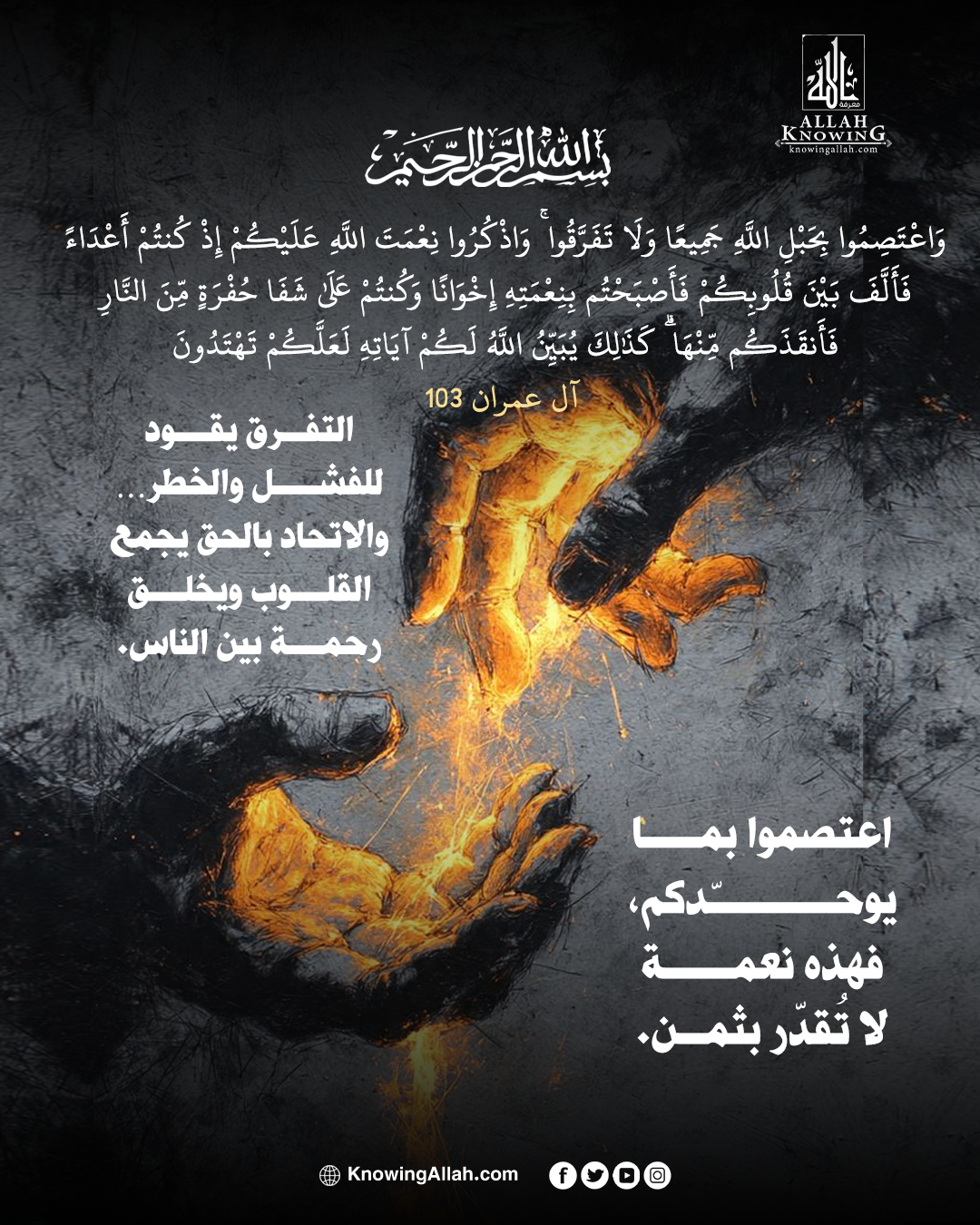 الوحدة على الحق طريق النجاة